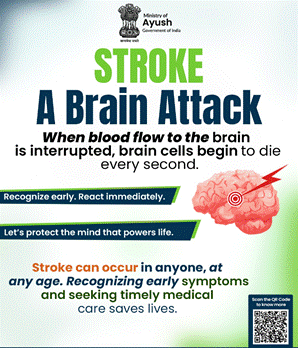 विश्व स्ट्रोक दिवस 2025: आयुष मंत्रालय ने स्ट्रोक प्रबंधन के लिए निवारक और समग्र देखभाल पर दिया ज़ोर