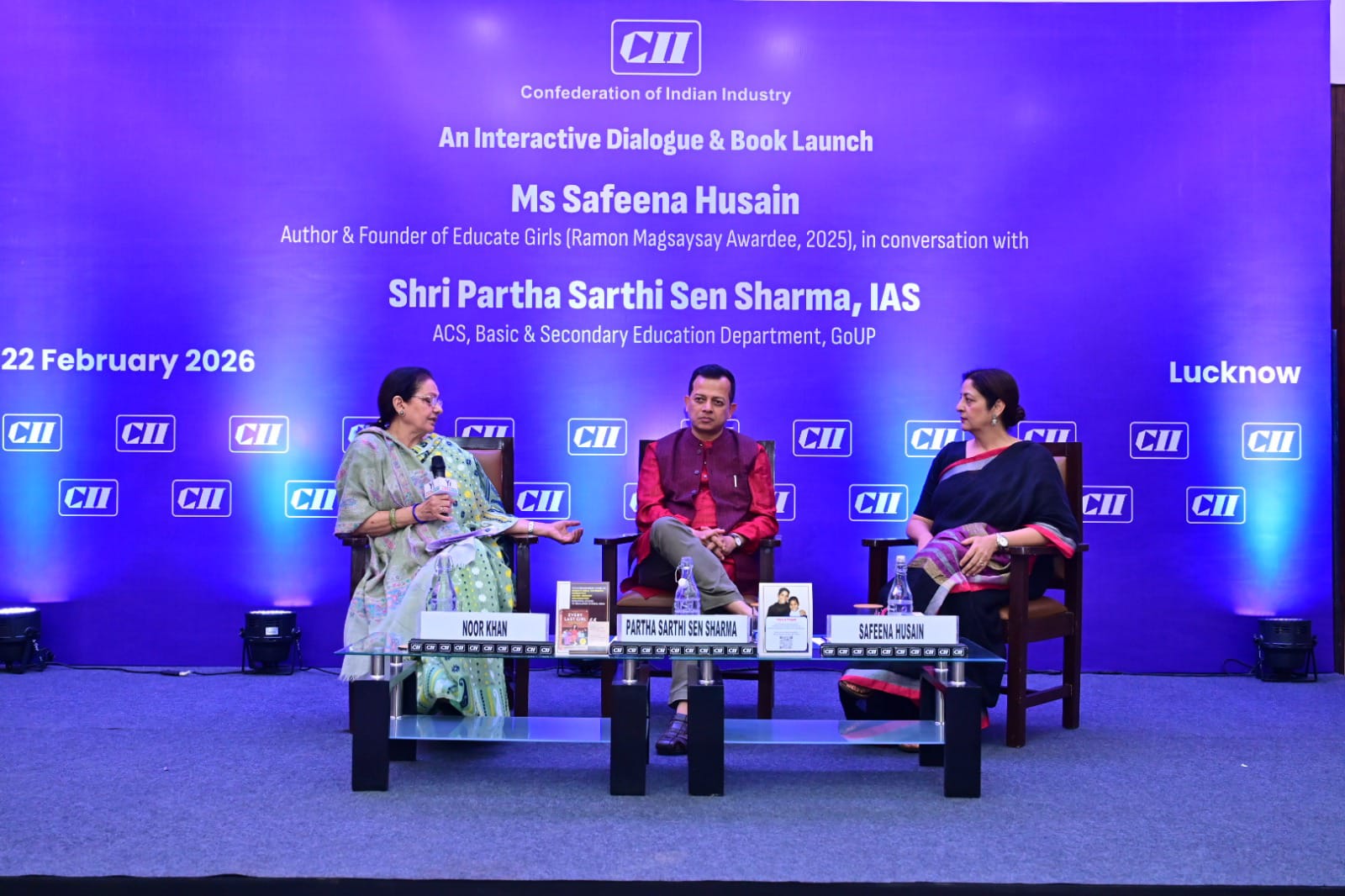 सी.आई.आई ने पार्थ सारथी सेन शर्मा और सफीना हुसैन के बीच गहन संवाद की मेजबानी की, हर आखिरी लड़की पुस्तक का विमोचन हुआ