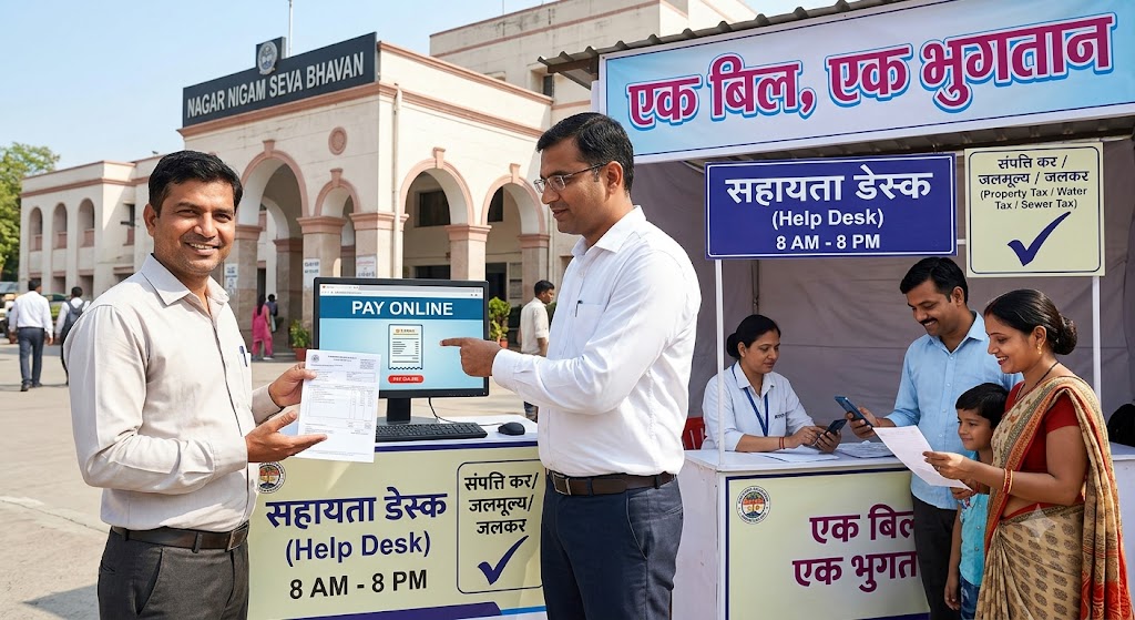 उपभोक्ताओं को महापौर व नगर आयुक्त की बड़ी राहत-एक बिल के ही भुगतान करने से संपत्ति कर/जलमूल्य/जलकर से मिलेगी निज़ात